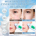 Milk Skincare Set for Kids & Teens 12PCS - Milk Skin Care for Girls Ages 8-12, Milk Extract Skincare for Beginners with Niacinamide & Hyaluronic Acid - Moisturizing Skin Kit for Daughter, Girls