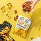 Lenny & Larry's FITZELS Protein Pretzels (Boujie Mustard) 8 Individual Bags 3 oz Each – High Protein Snacks with 20g of Plant Based Protein – Healthy Vegan Pretzels – Delicious Salty Taste