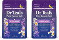 Dr Teal's Epsom Salt Soak, Lavender & Chamomile, 3 lbs | Pack of 2 | Sleep Blend | With Melatonin | Essential Oils