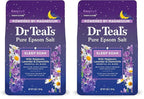 Dr Teal's Epsom Salt Soak, Lavender & Chamomile, 3 lbs | Pack of 2 | Sleep Blend | With Melatonin | Essential Oils