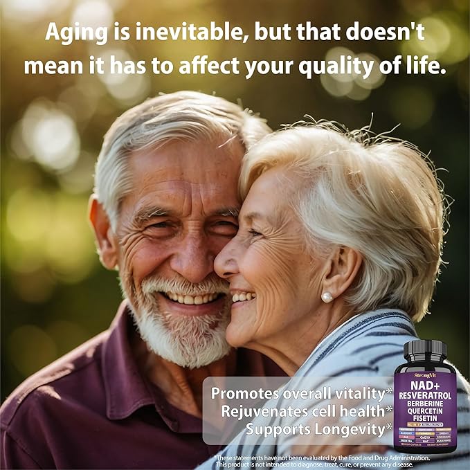 NAD Resveratrol Supplement for Women & Men. Support Cellular Health, Energy + Healthy Aging. Advanced Formula, Plus Third-Party Lab Tested in USA (120 Capsules)