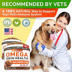 StrellaLab Omega 3 for Dogs - (360Ct) Fish Oil Treats - Allergy & Itch Relief Skin & Coat Supplement - Dry Itchy Skin, Anti Shedding & Hot Spots Treatment - Pet Salmon Oil Chews - Salmon Flavor