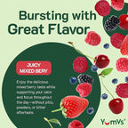 YumV's De-Stress Gummies with GABA, L-Theanine and Lemon Balm - Mixed Berry Flavor - Calming Gummies for Adults and Teens - Gluten Free Non-GMO Vegetarian Mood Support Relax Supplement (42 Count)