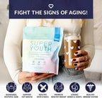 SkinnyFit - Super Youth Collagen for Women - Multi Collagen Peptides Powder - Probiotics, Fiber, Hyaluronic Acid - Non GMO, Gluten Free, Sugar Free - Beauty & Self Care - Unflavored (28 Servings)
