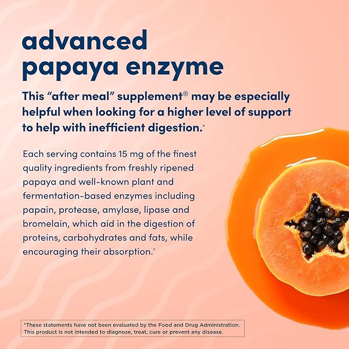 American Health Super Papaya Enzyme Plus - 180 Chewable Tablets - The After-Meal Supplement - Non-GMO - 60 Servings