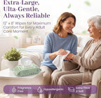 X Large Wet Wipes for Adults - Case of 10 Packs of 56 [560 Count] Disposable Incontinence Wipes, 12" x 8" Body Wipes for Elderly – Bonus 50 Individually Wrapped Travel Wet Wipes