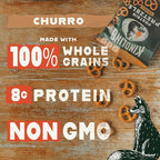Kindling Protein Pretzels - Churro| Protein-Packed Snack Size Bags | Kosher | 8-9g Protein Per Serving | No Artificial Flavors, Soy-Free | Lunches, Office Snacks, & On-the-Go | 16-Count (1.06oz Bags)