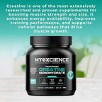 MYOXCIENCE Micronized Creatine | Supports Muscle Performance, Lean Body Mass, & Cognition | 100 Servings