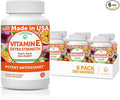Lunakai Vitamin E Gummies with Vitamin C - Tastiest Proprietary Formula - 250mg (400IU) VIT E - Antioxidant, Skin & Eye Health Support, Non-GMO, Vegan Supplement - 6 Pack