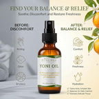 Feminine Spray for Women – All Natural Yoni Oil Deodorant & Moisturizer, Organic Essential Oils, Chemical-Free, Sensitive Vaginal Care | 4 oz Refill Dropper Bottle