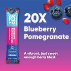 IQMIX Hydration Electrolyte Powder – 4-in-1 Formula for Hydration, Mental Clarity, Mood and Recovery – Sugar-Free Drink Mix, Keto, Magnesium L-Threonate, Lion’s Mane – 20 Count Blueberry Pomegranate