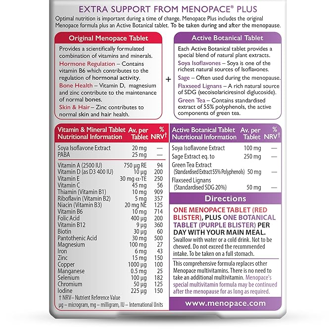 Vitabiotics Ltd Vitabiotics Menopace Plus Active Botanical 56 Tablets (2X28 D.
