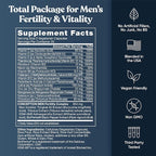 Eu Natural Conception for Him - Male Fertility Supplements with Ashwagandha, Folate & Zinc - Sperm Count, Motility & Strength Support - Fertility Support for Men, 60 Vegetarian Capsules