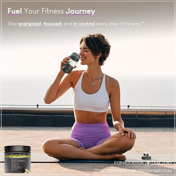 Formulation Factory Metabolism Booster - Melt Mode Natural Thermogenic Support with Glucomannan, L-Carnitine & Green Tea Extract - Advanced Satiety & Energy - 120 Capsules, 2 Month Supply