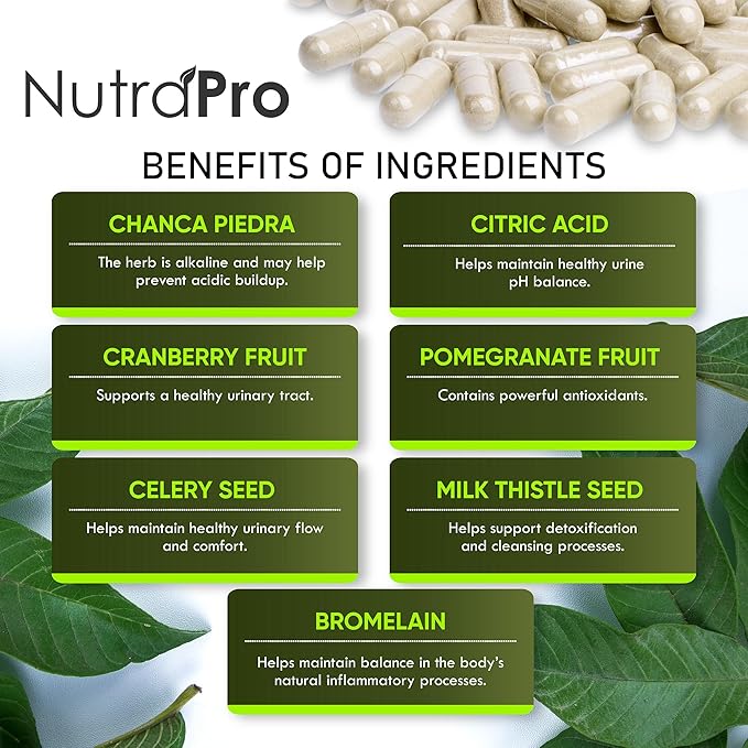 NutraPro Urinary Tract Health & Bladder Support for Women. Support Bladder Health and UTI Prevention with Pomegranate, Cranberry, Citric Acid, and Chanca Piedra for Fast-Acting Comfort.