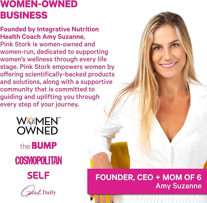 Pink Stork Hormone Balance Multivitamin for Women | 18-in-1 Vitex, Saffron, Ashwagandha, Magnesium | Mood, Energy, Cortisol, Adrenal Support | PMS, Perimenopause Support | 60 Vegan Capsules