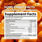 Creatine Monohydrate Gummies for Men & Women - 5g of Creatine Monohydrate per Serving - Sugar Free,Vegan, Orange Flavor, 135 Count (45 Servings).
