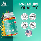 BIO VITALICA Irish Sea Moss Gummies with Elderberry – USA Made Vegan Gummies with Vitamin C, D & Zinc – Immune Support Supplement with Bladderwrack & Burdock Root for Adults & Kids – 5 Pack