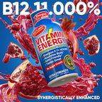 Vitamin Energy B12 11,000% Extra Strength Energy Shot Açaí Pomegranate 48 Pack, 260mg Natural Caffeine, B12 & B6, Nootropic Focus, Vitality, Zero Sugar, Gluten-Free, Vegan, Kosher, 1.93 fl oz