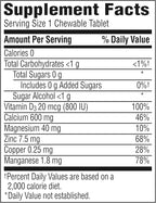 Caltrate Chewables 600 +D3 Plus Minerals Calcium and Vitamin D, Sugar Free, Cherry, Orange and Fruit Punch, 60 Count