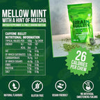 160mg L-Theanine + 80mg Caffeine Chews – Mint Matcha Flavour, Increases Productivity, Mental Clarity, Alertness | 1 Bag - 40 Servings | Brain Bullet | Energy Gum & Focus Gummy Upgrade