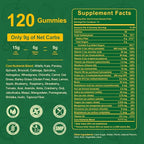 Greens Daily Gummies, Super Greens Gummies for Adults Superfood Multivitamin Gummy with Spirulina, Chlorella, Prebiotic Fiber, Fruit Veggie for Digestive & Gut Health, Adaptogens Supplement, 120 Count