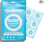 Natural Melatonin-Free Herbal Sleep Patches for Adults - No Added Hormones - 8-Hour Time-Release Formula - Ashwagandha, Magnesium, Passionflower, Valerian Root, Lemon Balm & Chamomile