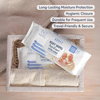 PAPILION Adult Body Cleaning Wipes, Extra Large Washcloths with Aloe Vera & Vitamin E, No-Rinse Cleansing for Senior Care, Bed Bath, Travel, Incontinence Care, Flip-Top Pack, 50 PCS x 12 Pack
