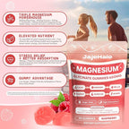 Magnesium Glycinate Gummies 400mg High Absorption Calm Magnesium Complex Gummies with Citrate L-Threonate 600mg Coq10, Vitamin D3 & B6-Sugar Free,Focus, Energy Balance,and Muscle Function 90