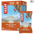 CLIF BAR - Energy Protein Bars - Crunchy Peanut Butter - Made with Organic Oats - Energy Bars - Non-GMO - (15 Pack)