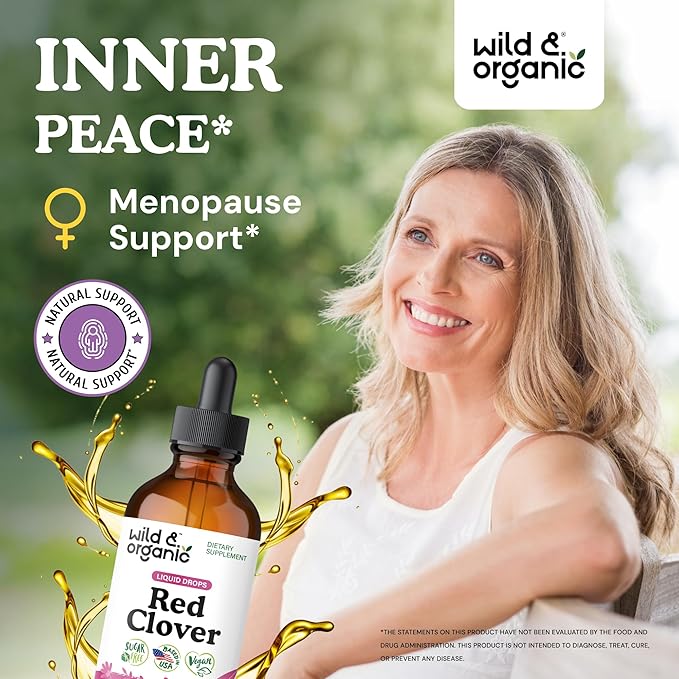Wild & Organic Black Cohosh 60 Capsules & Red Clover Tincture 4 fl oz