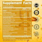 Black Seed Oil & Sea Moss Gummies, 2Pack Irish Sea Moss Gummies with Black Seed Oil, Ashwagandha Extract, Elderberry, Turmeric, Vitamin C, Vitamin D3 - Immune Support, Joints, Digestion, Hair & Skin