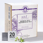 Puvi Care Menopause Tea, Dong Quai Tea for Hot Flash Relief, Herbal Tea bags Hormone BalancePassion Flower Tea Motherwort tea | Non-GMO, Sugar-Free, Gluten Free | Hot flash relief for women | 20 Bags