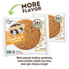 Lenny & Larry's Complete Protein Cookie, [Peanut Butter], Chewy Soft Baked, 16g Plant Protein, Vegan, Non-GMO, High Fiber, [4 Ounce] Cookie (Pack of 12)