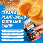 Whey Protein Gummies for Women Men, 12g High Protein Supplements with Collagen & BCAA for Muscle & Energy Recovery, Sugar-Free & Low Calorie Snacks, Orange, 120 Chews