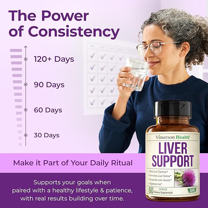 Vimerson Health Liver Cleanse Detox & Repair - Milk Thistle Supplement with Silymarin, Dandelion Root, Artichoke & Zinc for Liver Support, Digestion, Energy with Milk Thistle Extract, 2pack