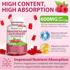 Magnesium Glycinate Gummies with L-Threonate,240 Count High Absorption Sugar Free Magnesium Potassium Supplement for Relaxation, Stress Relief, and Sleep Support for Adults & Kids