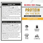 Bumble Bee Prime Protein on the Run Tuna Snack Kit - Gourmet Tuna Marinated in Olive Oil & Zesty Lemon with Crackers and Serving Utensil - 19g of Protein Per Serving, Easy Open Can