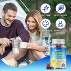 duwhot St John's Wort Gummies 600mg, 3 in 1 Organic Herbal Supplements for Stress Relief, Nervous System Support, with Ashwagandha & Holy Basil Extract for Adults & Kids, Non-GMO, Vegan, 120 ct.