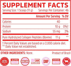 Zhou Collagen Peptides - Pure Hydrolized Collagen Powder for Women & Men, Grass Fed Natural Bovine Collagen for Skin, Hair Growth, Joints & Bones - 18 oz Jar (46 Servings)