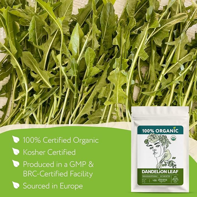 Organic Dandelion Leaf Tea (2 oz.) – Dandelion Leaves – Diente de Leon Organico Hierba - Traditionally Used to Supports Water Balance & Everyday Comfort