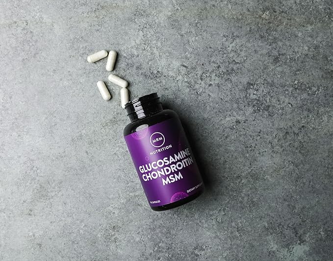 MRM Nutrition Glucosamine Chondroitin MSM - Joint Support Supplement with Glucosamine Sulfate, Chondroitin Sulfate & MSM for Cartilage & Mobility Health, for Women & Men, Gluten Free - 30 Servings