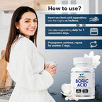 Boric Acid Suppositories for Women 600mg – 60 Count | Vaginal pH Balance Support | Feminine Care | Helps Maintain Freshness & Odor Control
