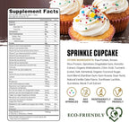 Ambrosia Planta - Plant-Based Protein Powder 20g | Dairy Free Vegan Protein Powder with BCAA Amino Acids | Keto-Friendly, No Added Sugar | 25 Servings | Sprinkle Cupcake