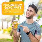 Magnesium Glycinate Gummies 100mg for Kids and Adults - Glicinato de Magnesio