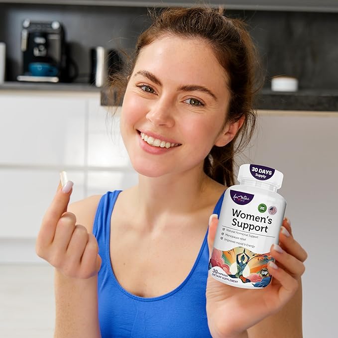 Women’s Support Supplement- Natural Hormone Regulation- Menopause Support Supplement- Estrogen Rich Supplement- Active Ingredients Pills to Help Balance Hormones Non-GMO
