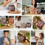 Bone Broth Collagen Powder 16g Collagen Protein per Serving Supports Joints Skin Nails & Gut Health Made from Real Beef Bone Broth Savory Collagen for Soups & Stews Mushrooms Herb Flavored 15 Servings