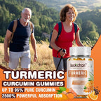 Turmeric Curcumin Gummies with Ginger & Black Pepper Herbal Supplement-240 Count for Adults and Kids, 2400mg - Tumeric Gummy Supplements Vegan, Organic, Gelatin-Free 3 Pack