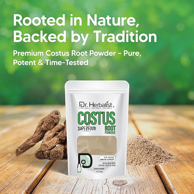 Dr. HERBALIST | 100% Natural Root Powder 200g (7.05 oz) | Premium Quality for Traditional Use, DIY, Herbal Blends & Wellness Rituals (Costus Root Powder)