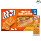 Lance Sandwich Crackers, ToastChee Cheddar, 10 Individually Wrapped Packs, 6 Sandwiches Each